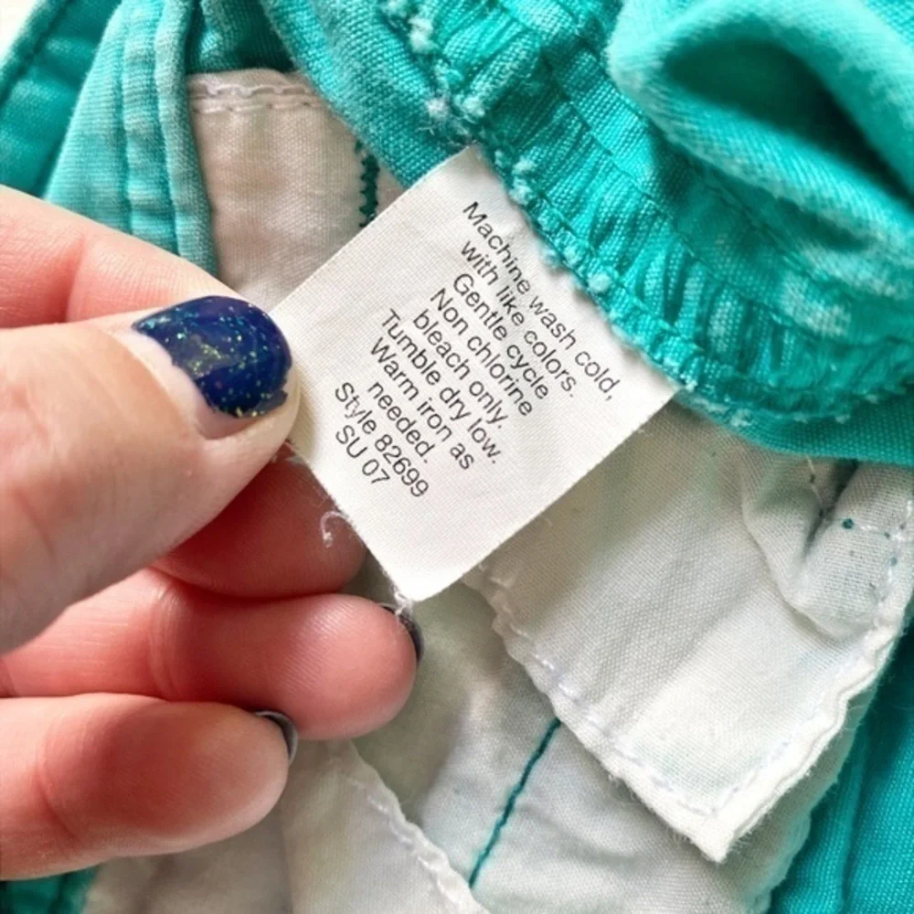 J. Crew Teal‎ Button Down Cotton Mini Skirt
